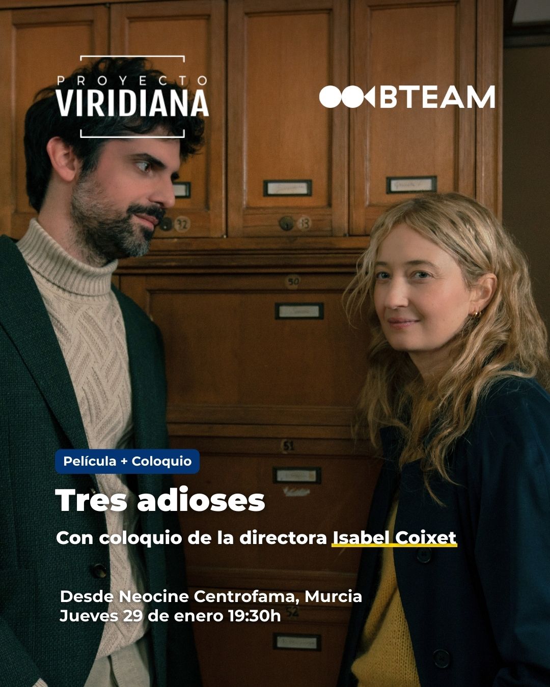 Preestreno "Tres Adioses" con coloquio online de Isabel Coixet en Proyecto Viridiana 1 tres adioses